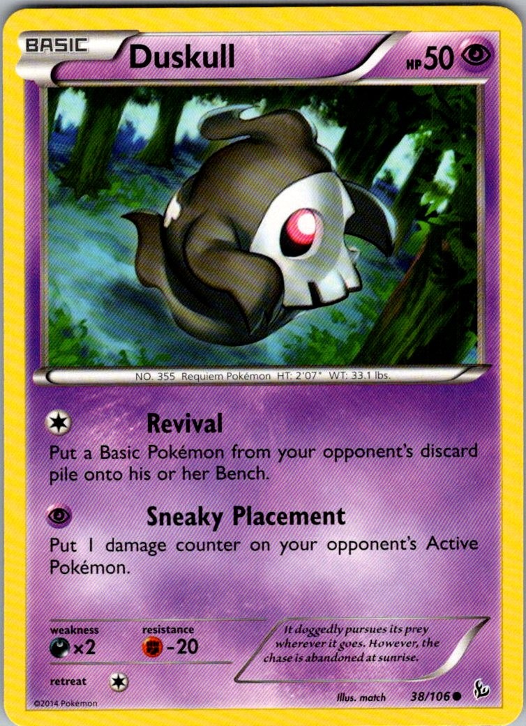 Duskull Flashfire 38/106 Common Pokemon Near Mint