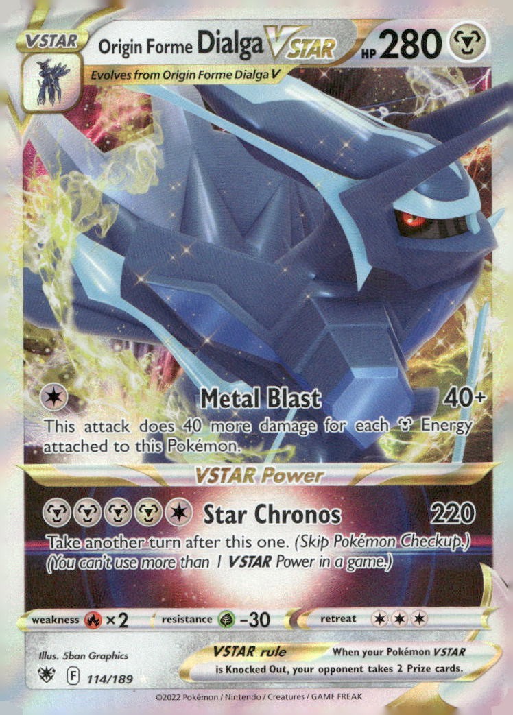 Origin Forme Dialga VSTAR 114/189 Holo VSTAR Rare Astral Radiance Pokemon NM