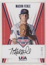 2019 Panini USA Baseball Stars & Stripes Black Ink 112/499 Mason Feole Auto 0w8