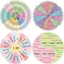 4 Pcs Feeling Wheel Magnet Therapy Emotion Wheel Magnet for Fridge Counseling