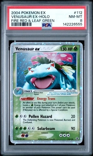 Pokemon PSA 8 Near Mint Venusaur Ex Holo 112/112 Fire Red & Leaf Green