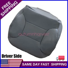 For 1992-1996 Ford Bronco Driver Bottom Replacement Leather Seat Cover Dark Gray
