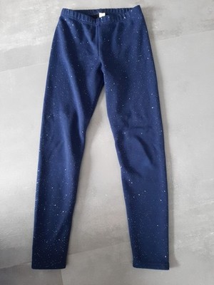Yigga Leggings Glitzer Blau Gr. 146 Gefüttert