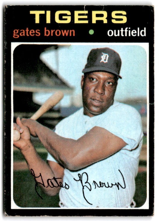 1971 Topps Gates Brown #503 Tigers