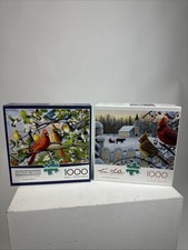 Two Buffalo 1000 Piece Northern Cardinal Bird Themed Puzzles