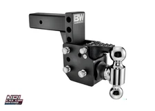 B&W TS20053B Dual-Ball Pintle Tow & Stow Hitch – 6.5″ Drop / 4″ Rise