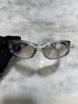 Prototype 2 Wrap Deadstock Oversized Visor Vivid Nynties Sunglasses - Clear