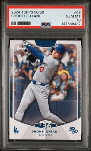 2024 Topps 50/50 #68 Shohei Ohtani Los Angeles Dodgers PSA 10