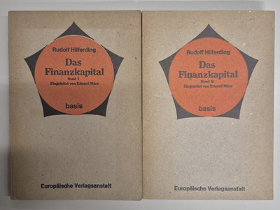 Das Finanzkapital 2 Bände - Rudolf Hilferding - 1968