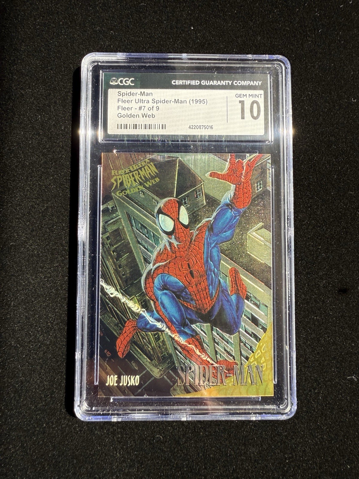 1995 Fleer Ultra Spider-Man #7 Golden Web CGC 10 Gem Mint