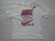 Nike Sportswear Just Do It Basketball Tee Shirt Kids Large White NEW! READ! A
