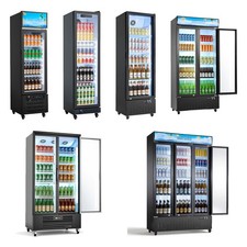 Uimoso Commercial Upright Refrigerator Beverage Display Merchandiser Cooler