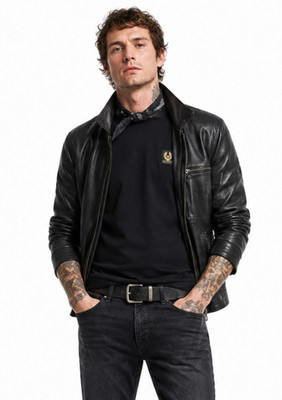 BELSTAFF T-Shirt London Retro Phoenix Patch Iconic Tee Cotton Regular Cut L