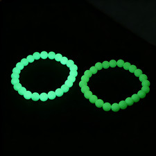 Glow In The Dark Fluorite Beaded Bracelet Women Bracelet Stackable Bracelet