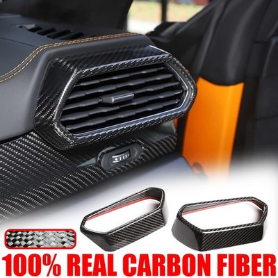 2pcs real carbon fiber side air outlet frame trim For Lamborghini URUS 18-21