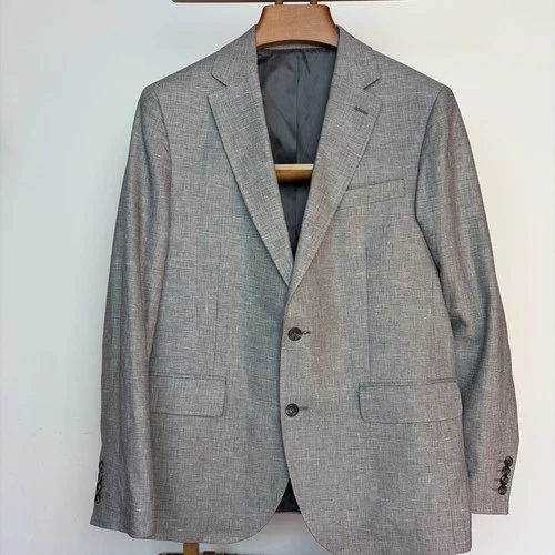 Charles Tyrwhitt (42R) Linen & Cotton Summer Jacket Sport Coat Blazer Slim Fit - product listing photo