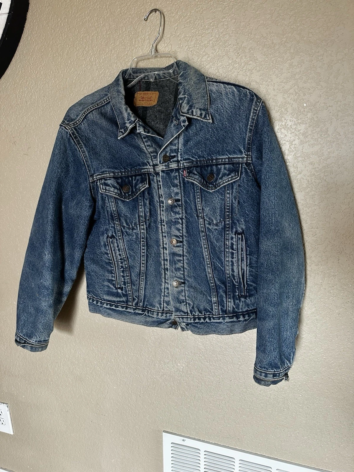 Levi’s Denim Blue Jean Trucker Vintage 1980’s Made In USA size 44