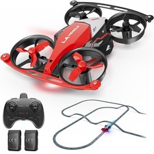 Drones for 8-12, Mini Indoor Drone with 24 Piece Track Set, 2 in 1 RC Quadcop...