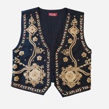 Jou Jou Women's Black and Multi Gilet