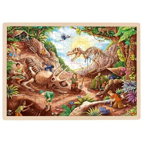 Puzzle en bois archéologie dinosaure 192 pièces pour stimuler la concentration
