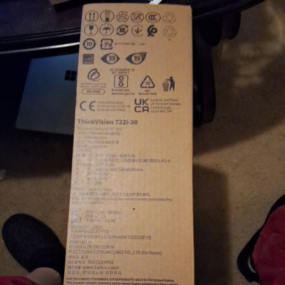 Lenovo ThinkVision T22i-30 21.5'' FHD IPS Monitor - New in Box - 62C6MAR1US