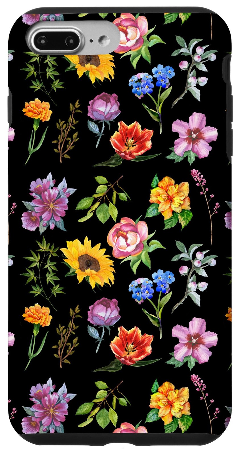 Boho Floral iPhone 7 Plus 8 Plus Vintage Flower Case  -image