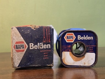 VTG IN BOX NAPA BELDEN AUTOMOTIVE BLUE PRIMARY WIRE 100 FOOT 14 AGW
