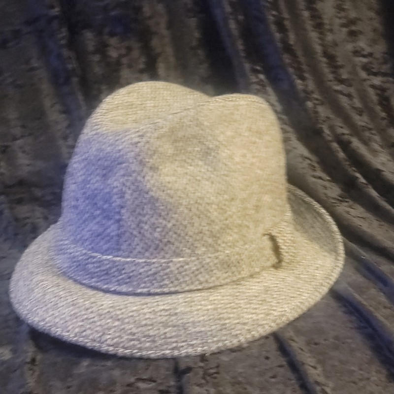 Pendleton Men's Fedora Hat Gray Tweed Pattern Size 7 1/8 Classic Dress Style