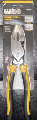Klein Tools J213-9NECR Journeyman Pliers Connector Crimp Side Cut 9-Inch