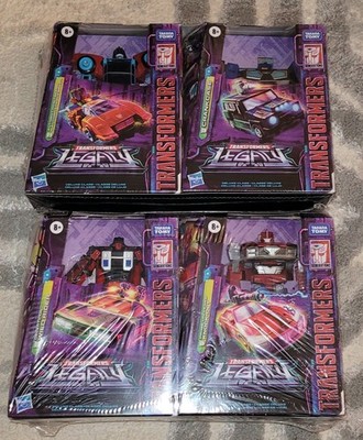 NEW Transformers Legacy Wild Rider, Knock-Out, Crankcase, Pointblank &Peacemaker