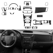 32Pcs Real Carbon Fiber Set Full Interior Trim Dash Kits For Ford Focus 2008-11