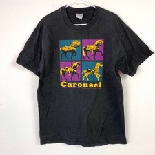 Vintage Hanes Beefy-T Kit Carson County Carousel T-Shirt Men's Black L USA Made