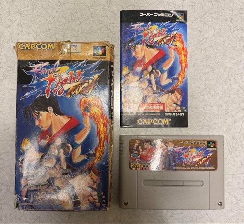 Final Fight Tough Nintendo Super Famicom Cassette Very Good w/Box & Manual Used