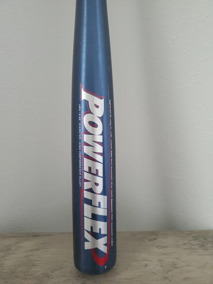 Bate de béisbol Worth Power Flex LW4 2 1/4” diámetro 29” 22 oz -7 LL BR DYB pony AABC Foto 2 de 4
