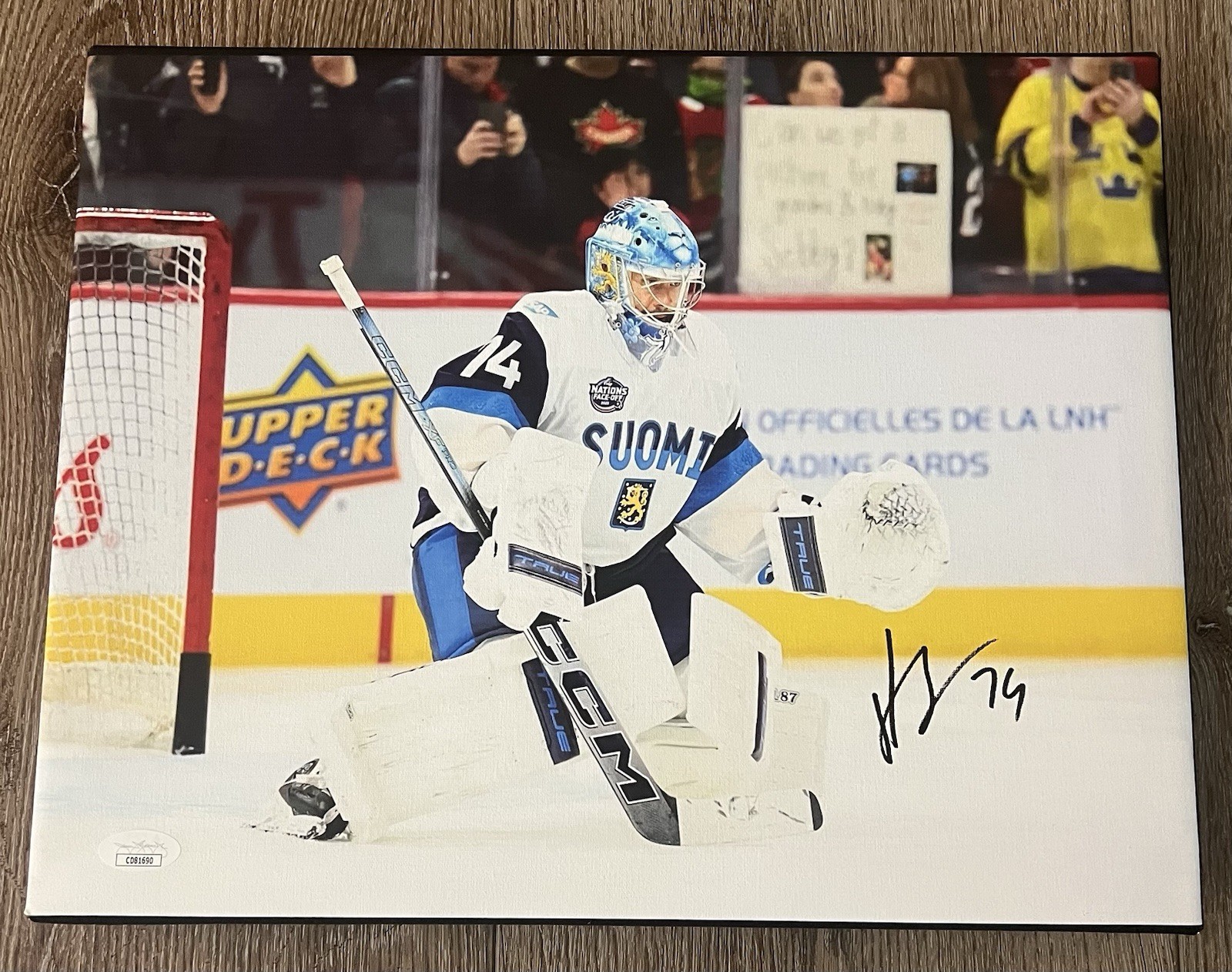 Juuse Saros Autographed Signed Nashville Predators 11x14 Canvas JSA Finland 