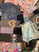 Very Nice Girls Size 6 Clothing Lot Jean Shortalls Skirt Pjs Dress Tshirt Sweats