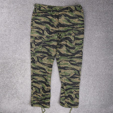 Vintage Tru-Spec Tiger Stripe Camo 35x29 Adjustable Cargo Army Military Pants