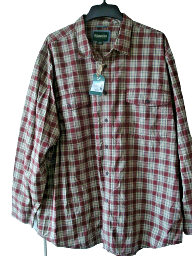 Herren Hemd Outdoor Lebensgröße 3X weinrot NEU