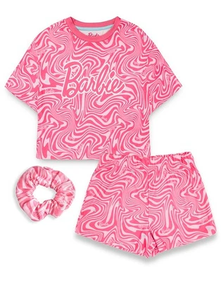 Barbie Rose All Over Pattern Ensemble pyjama à manches courtes et à jambes court - Photo 1/4