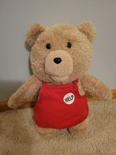 TED Plush R Rated Talking Bear from the Movie Teddy Bear Red Apron 16"