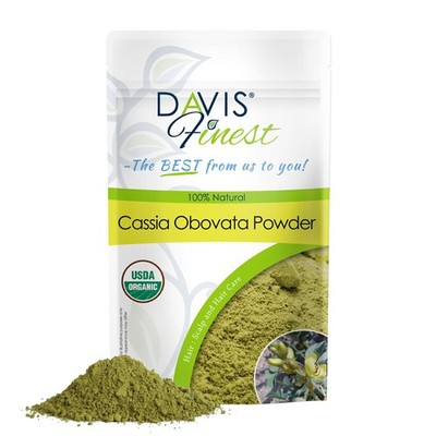 Bio Cassia Obovata Pulver 100g Premium Qualität Natürlich Neutral Henna Blond...