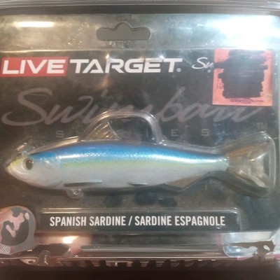 koppers live target spanish sardine 5.5''  1 3/8oz prerigged swimbait silver blue