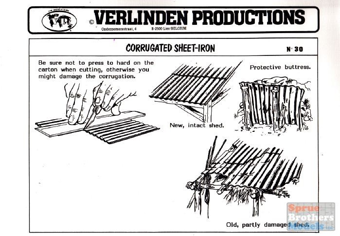 VER0030 1:35 Verlinden Corrugated Sheet Iron