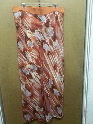 Debbie Shuchat Long Multi Colored Skirt XL Elastic Waistband, Fully Lined,