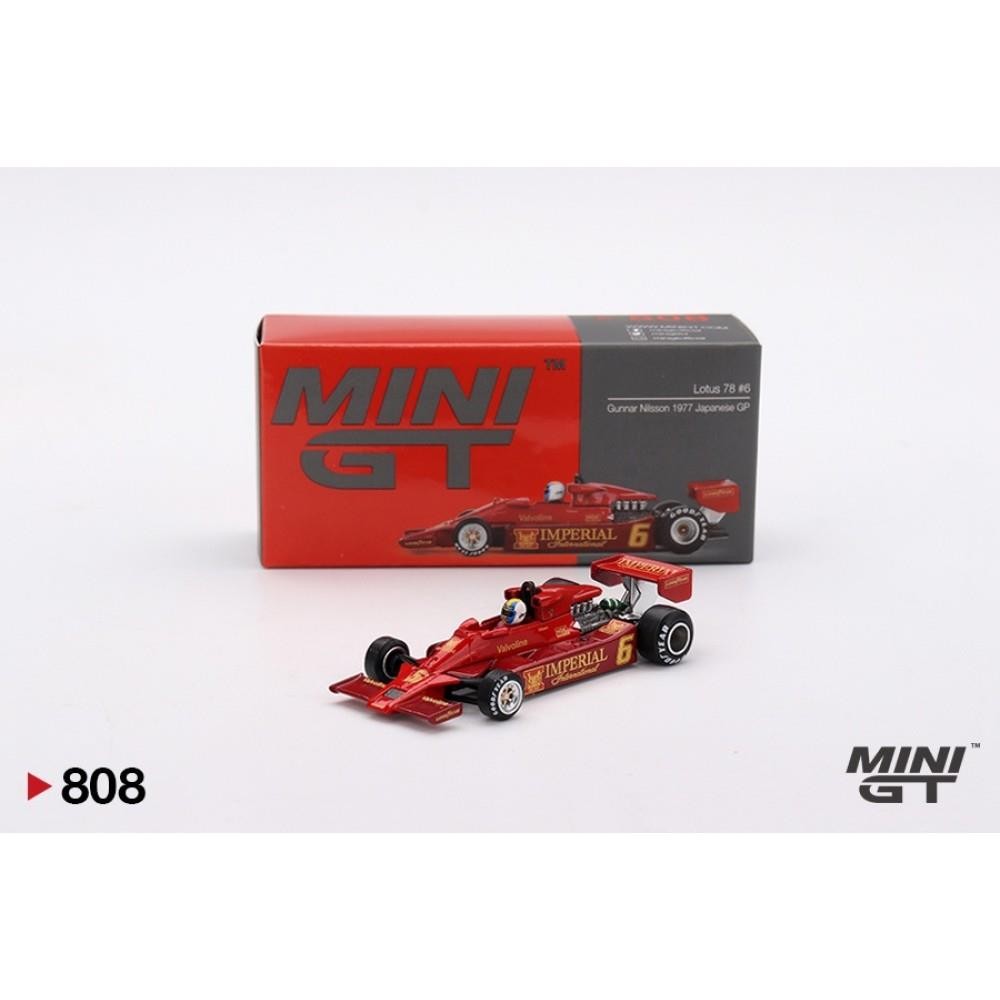 Lotus 78 #6 Gunnar Nilsson 1977 Japanese GP 1:64 Scale Mini GT 00808L