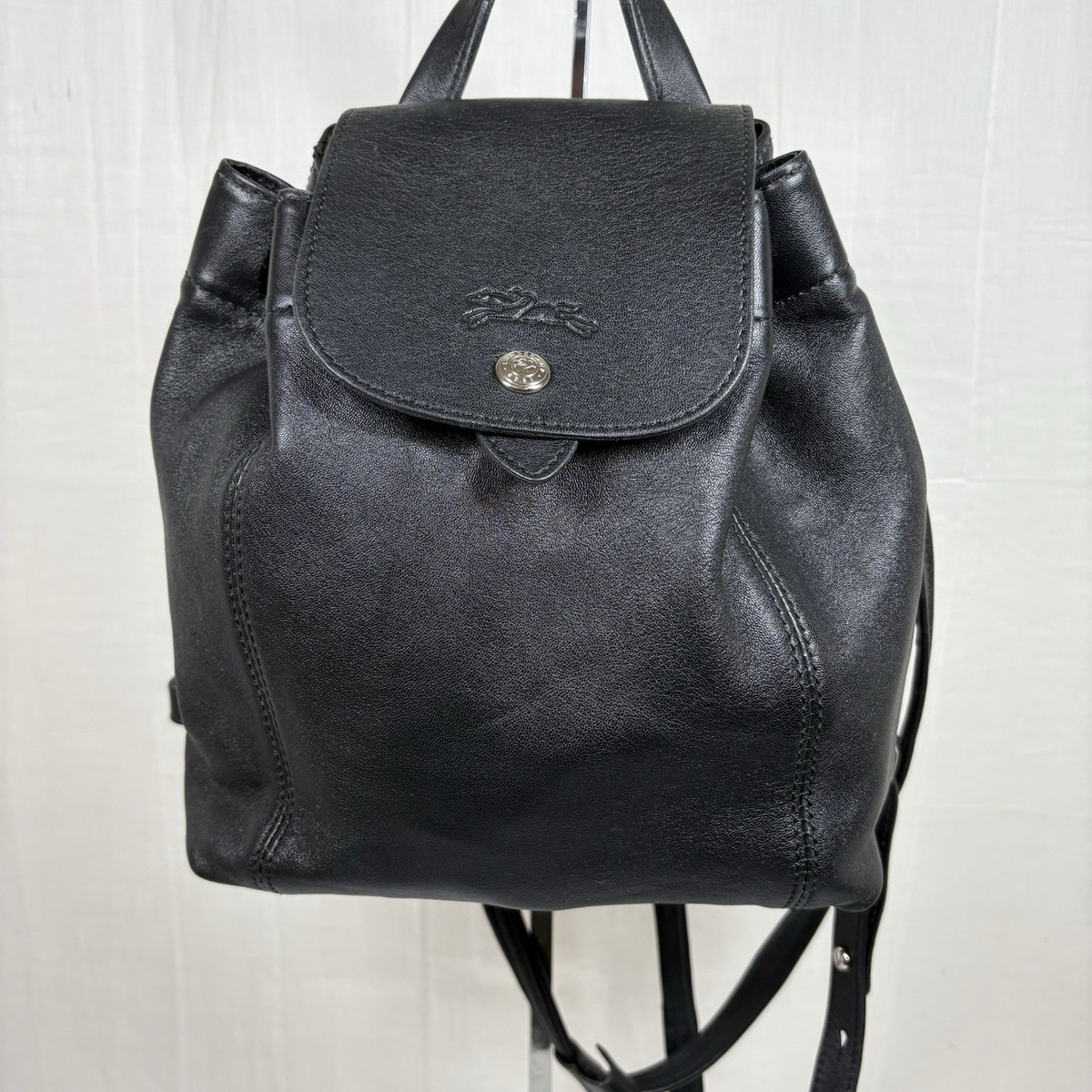 LONGCHAMP リュック　LE PLIAGE CUIR Backpack Longchamp Le Pliage Cuir Backpack with Top Handle – BagShop PL