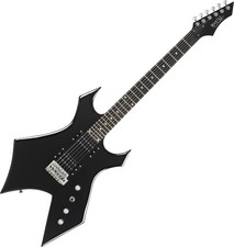 Rocktile Warhead Heavy Metal E-Gitarre 2 Humbucker Linde Korpus Kabel Gothic