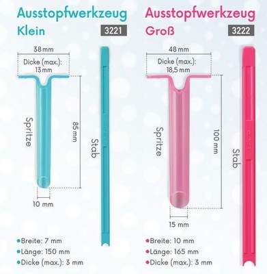Clover Ausstopfwerkzeug - Stuffing Tool groß oder klein Neuheit Amigurumi
