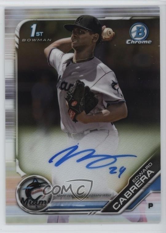 2019 Bowman Chrome Prospect Auto Edward Cabrera #CPA-EC Auto 03xg