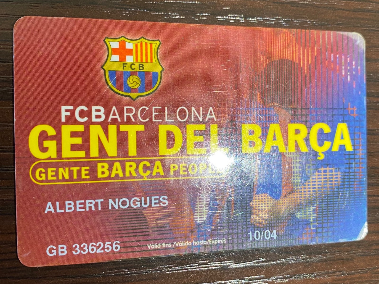 2004 FC Barcelona Rare Membership Card Lionel * Messi Debut Year * Member Pass
